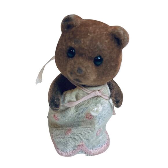1980s Sylvania Calico Critters Timbertop Bear Baby Girl - Picture 1 of 6
